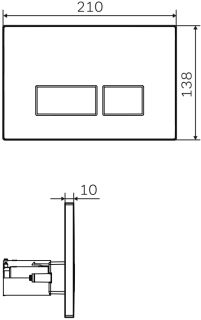 Кнопка смыва Am.Pm PRO S  I047001 белая